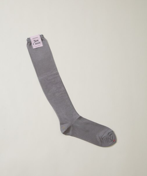 MARCOMONDE／sheer ribbed high socks