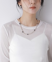 PHILIPPE AUDIBERT／Eunice necklace Black