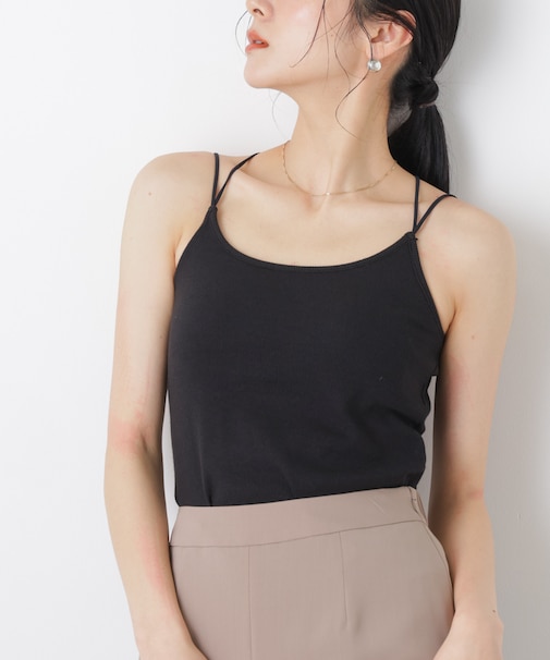 カップ付きバッククロスキャミソール