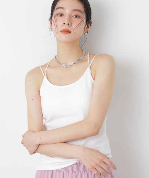 カップ付きバッククロスキャミソール