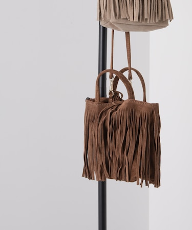 AULENTTI／スエードフリンジショルダーバッグ