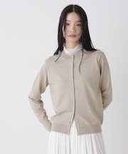 洗濯機洗可バンブーレーヨンニット パールボタンカーディガン