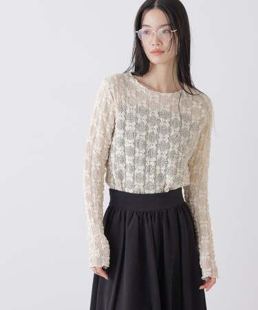 ポコポコレースカットトップス