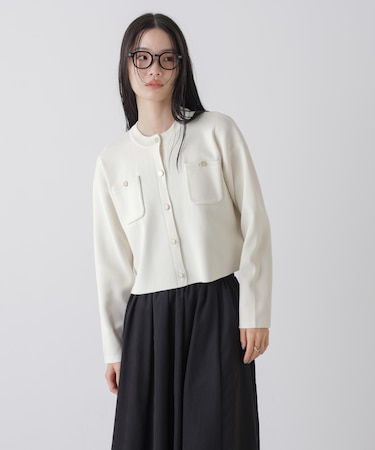 洗濯機洗可UVカット総針ニットカーディガン