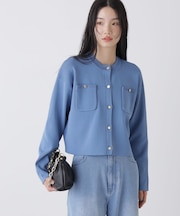 洗濯機洗可UVカット総針ニットカーディガン