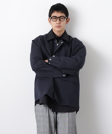 オーバージャケット「WARP PRINT」ライニング／撥水