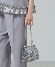 スパンコール巾着バッグ