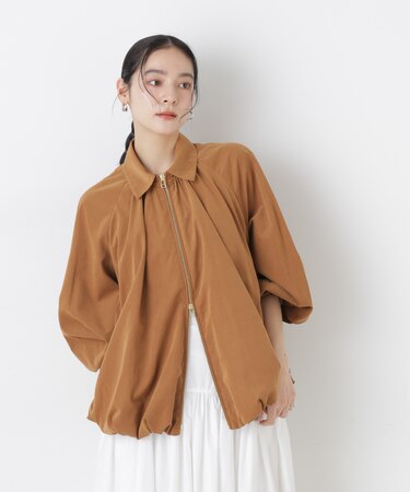 ライトスエードギャザーバルーンブルゾン