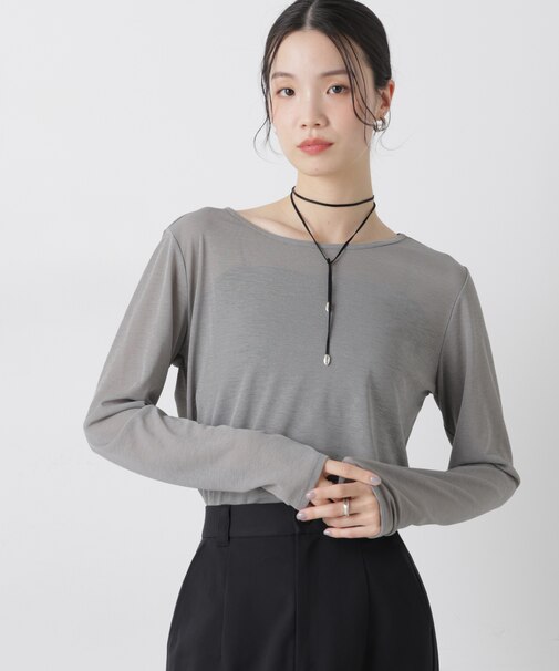 スラブシアーロングスリーブTシャツ