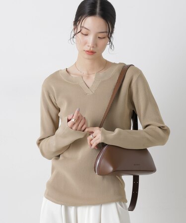 洗濯機洗い可スポンディッシュニット前後2wayトップス