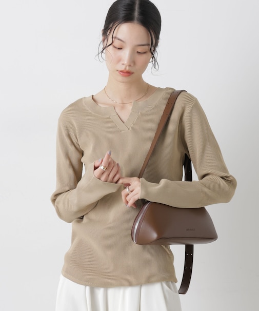 洗濯機洗い可スポンディッシュニット前後2wayトップス