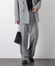 グレンチェックストレートパンツ（セットアップ可）