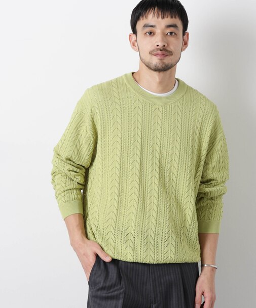 ｢ASSEMBLANC｣コードヤーンシアーケーブルニット