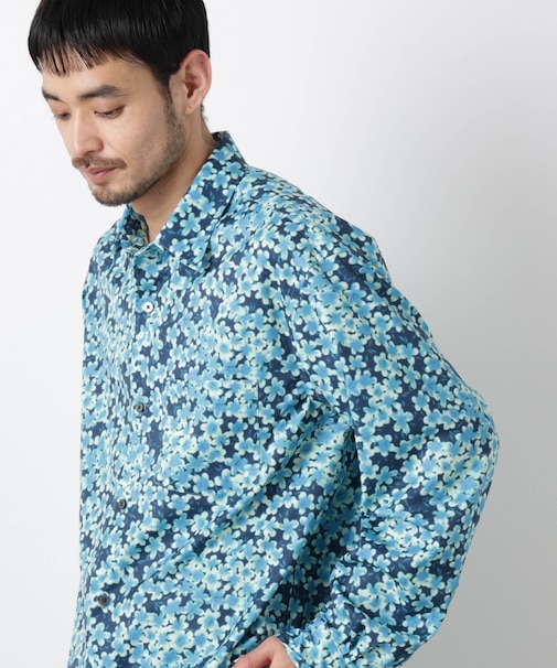 「EDITRIAL PRINT」アートフラワーシャツ