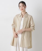 ブロードワイドシルエットストライプシャツ