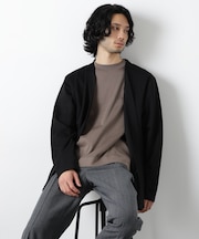 ダブルジャージー着流しカーディガン