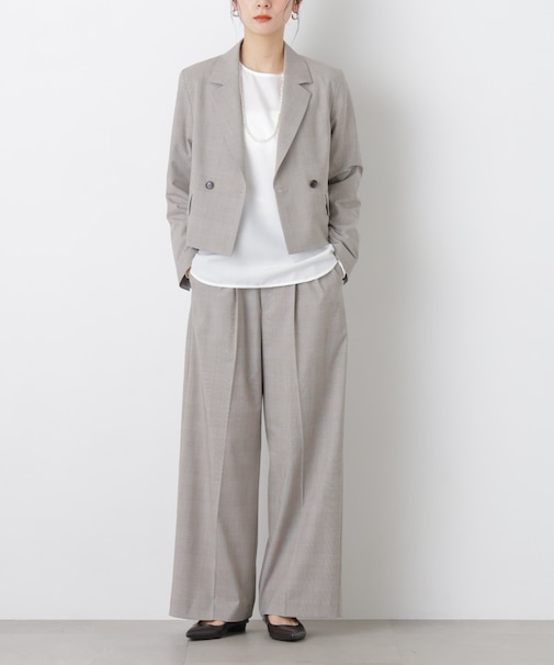 トロストレッチ2タックワイドパンツ(セットアップ可)