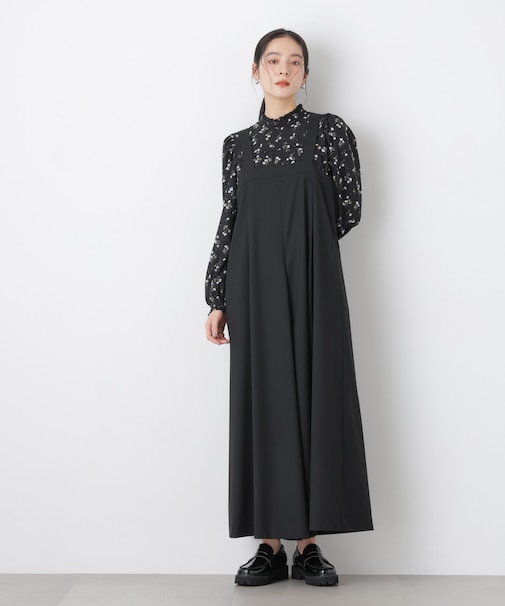 ワイドフレアサロペット