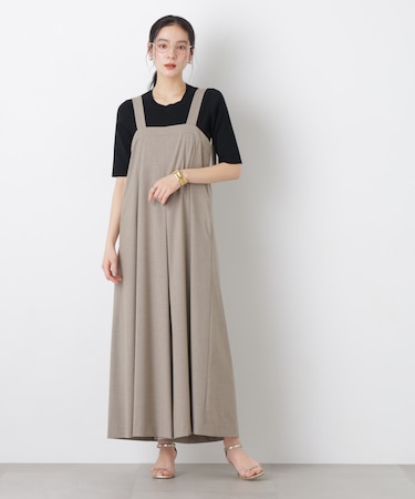 ワイドフレアサロペット