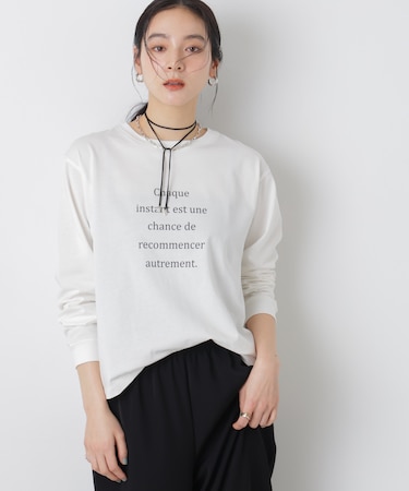 ロゴプリントロングスリーブTシャツ