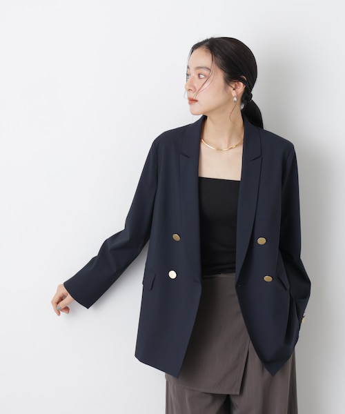美品　トロストレッチダブルジャケット　ナノユニバース　M トロストレッチダブルジャケット(セットアップ可)｜ナノ・ユニバースの