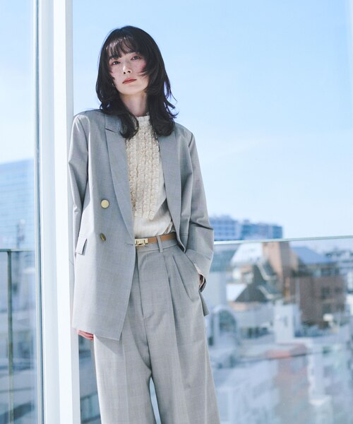 美品　トロストレッチダブルジャケット　ナノユニバース　M トロストレッチダブルジャケット(セットアップ可)｜ナノ・ユニバースの
