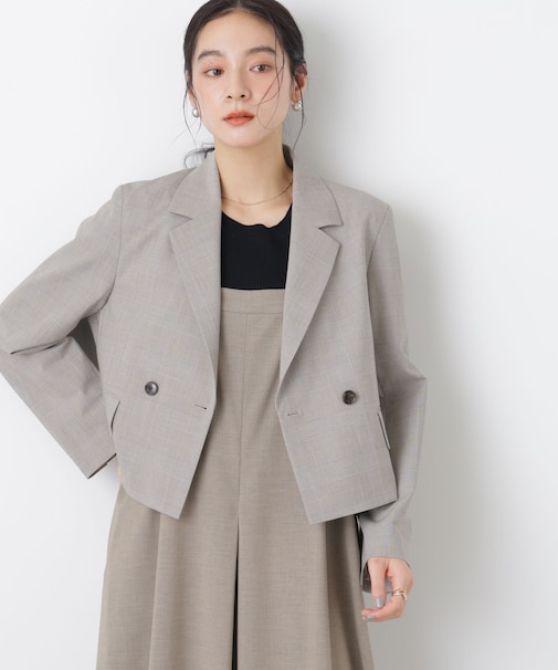 トロストレッチショートダブルジャケット(セットアップ可)