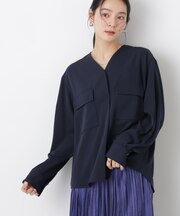 スキッパーポケットブラウス