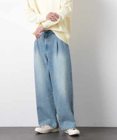 「OtoNANO」大人のワイドデニムパンツ
