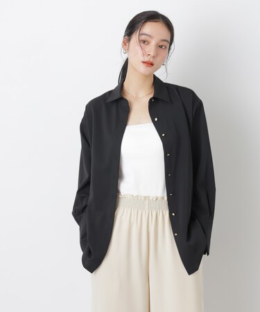 ハイツイストドライベルテッドロングシャツ(セットアップ可)