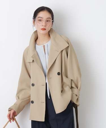 エアリーツイルベルテッドショートコート