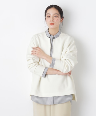 ダンボールカットキーネックスリットトップス