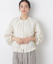 ノーカラードロストタックブルゾン