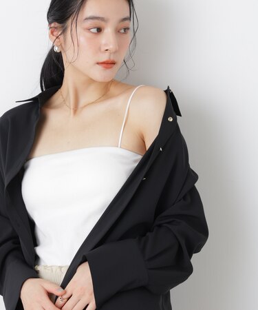 カップ付き2wayキャミベアトップ