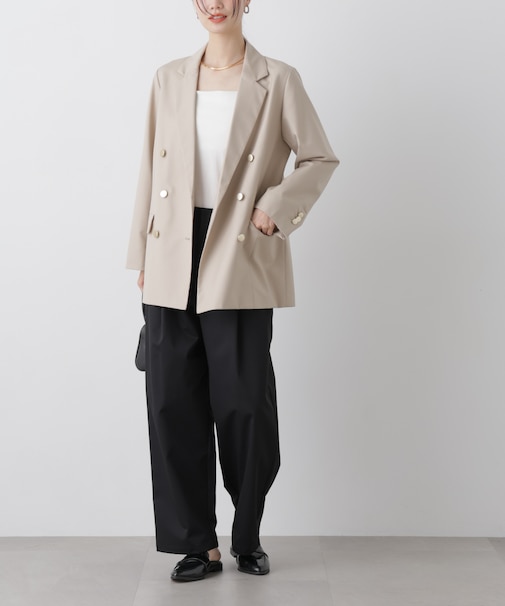 ツイルストレッチワンタックパンツ