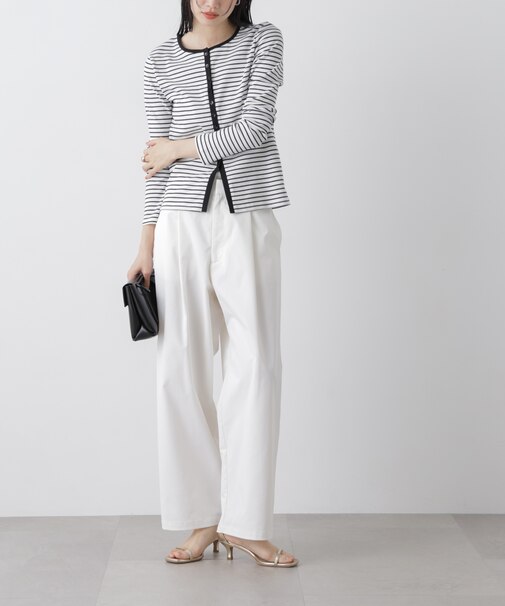 ツイルストレッチワンタックパンツ