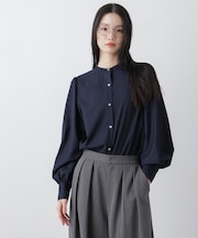 マシンウォッシャブルイージーケア ギャザースリーブブラウス