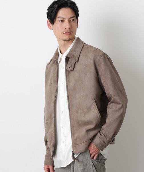 「モダンコンフォート」 フェイクスエードブルゾン
