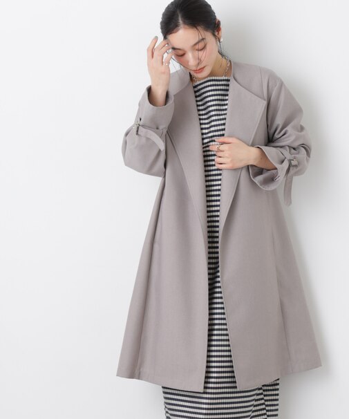 シャンブレーツイルラップコート