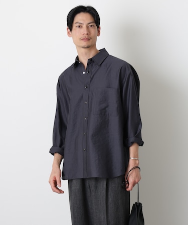 エンブロイダリーシルキーシャツ