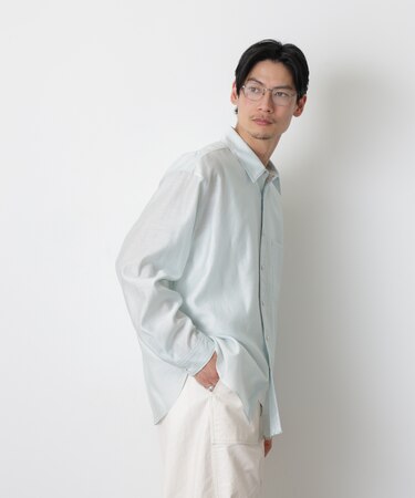 エンブロイダリーシルキーシャツ