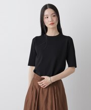 洗濯機洗い可UVカット接触冷感半袖ニット