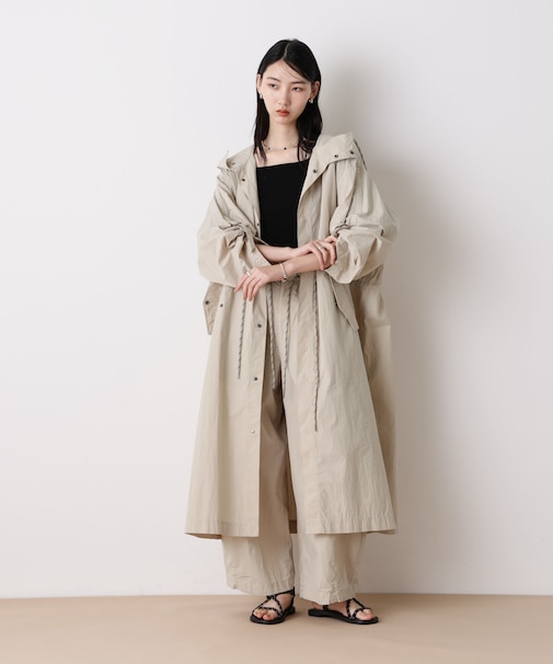 「STEVELOUR」コットンナイロンロングボリュームブルゾン(セットアップ可)