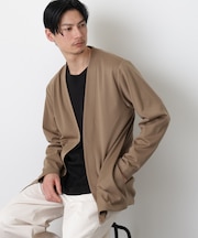 「モダンコンフォート」ダブルジャージー着流しカーディガン