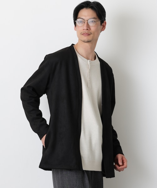 モダンコンフォート」フェイクスエードトッパーカーディガン｜ナノ