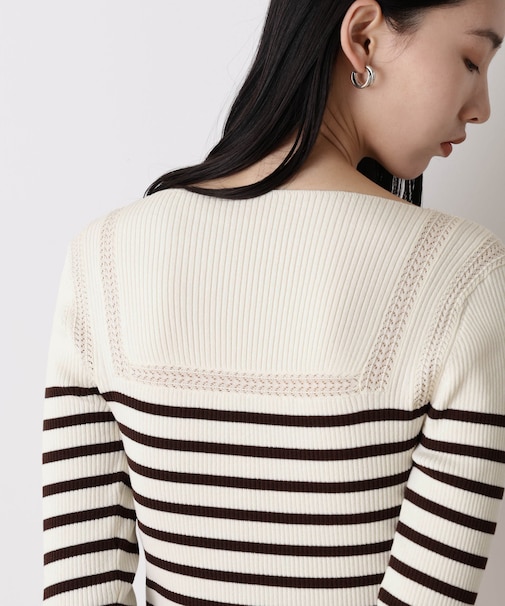 「STEVELOUR」ボーダーフィットニット