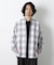 ビッグドレープチェックシャツ 長袖