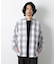ビッグドレープチェックシャツ 長袖