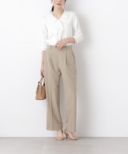 ライトファンクションタックセミワイドパンツ(セットアップ可)