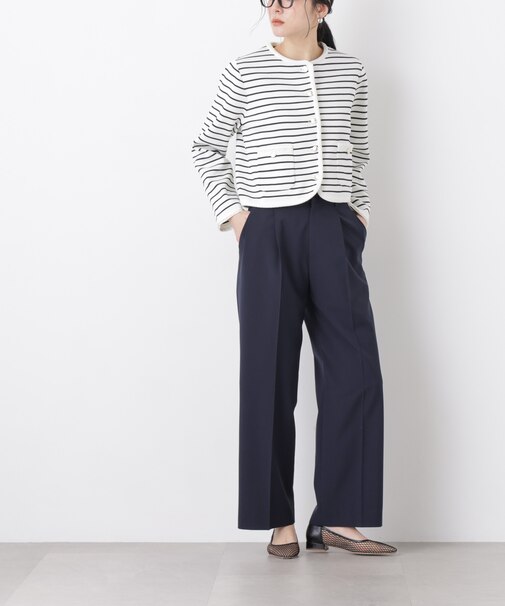 ライトファンクションタックセミワイドパンツ(セットアップ可)
